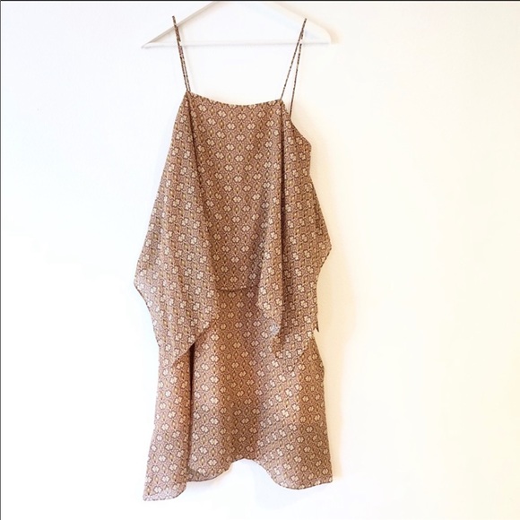 Theory silk dafeon layered print dress M midi - Picture 2 of 4